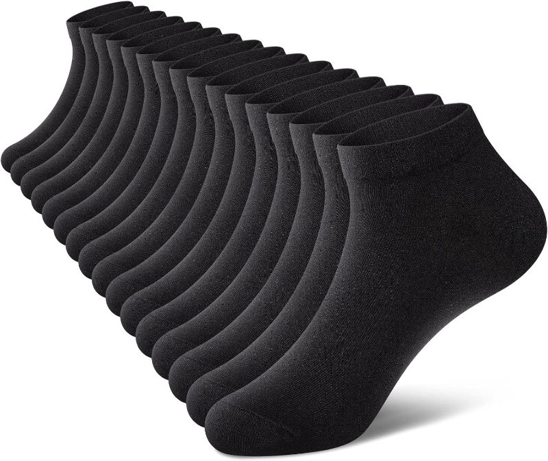 Photo 1 of Size 6-10 No Show Men Socks, Low Cut Ankle Sock, Men Short Socks Casual Cotton Socks 6 Pack 
