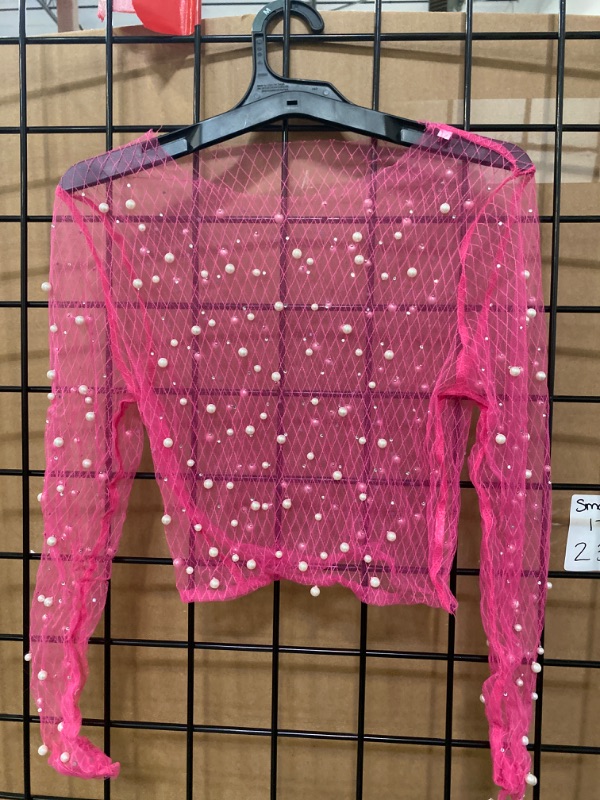 Photo 2 of L Women Mesh Layering Top Long Sleeve Mock Neck Sequin Glitter Sheer See Through Fitted Tee Shirt Blouse Clubwear
