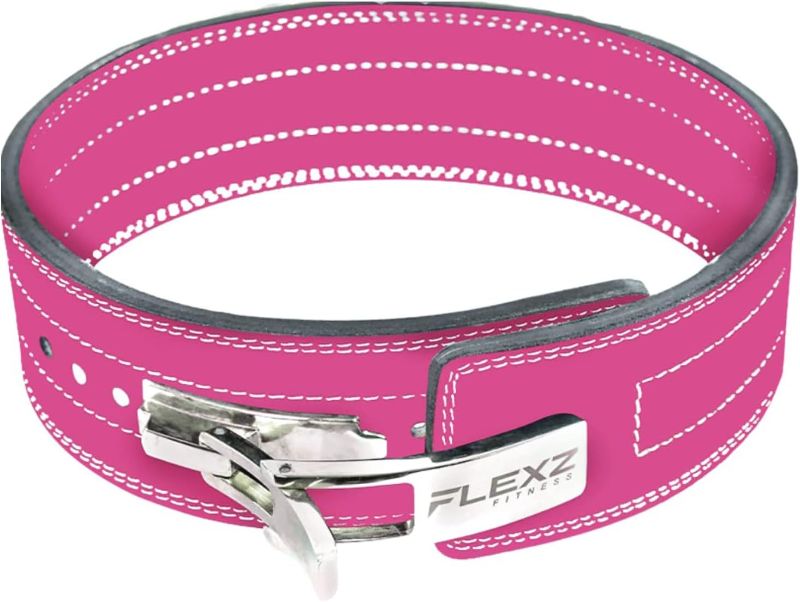 Photo 1 of Flexz Fitness Lever Weight Lifting Belt Leather - 10MM 13MM Powerlifting Gym Belts for Men & Women - Lower Back Support for Weightlifting Deadlifts Squats Heavy Duty IPF Bodybuilding
