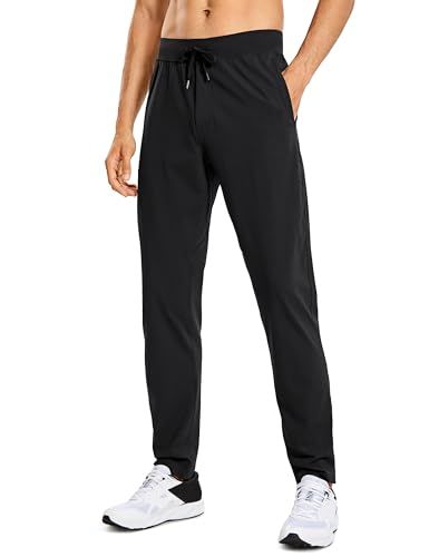 Photo 1 of M CRZ YOGA Mens 4-Way Stretch Comfy Athletic Pants 30'' - Track Hiking Golf Gym Workout Joggers Work Pants Sweatpants Black Medium
