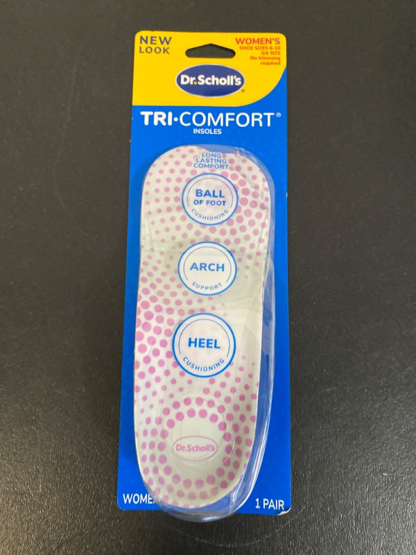 Photo 2 of Size 6-10 Dr. Scholl's Comfort Tri-Comfort Insoles for Women, 1 Pair
