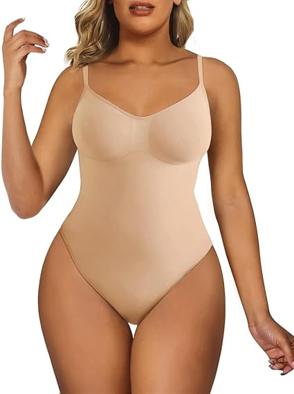 Photo 1 of S/M SHAPERX Bodysuit for Women Tummy Control Shapewear Seamless Sculpting Thong Body Shaper Tank Top
