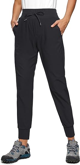 Photo 1 of XL CRZ YOGA Athletic High Waisted Joggers for Women 27.5" - Lightweight Workout Travel Casual Outdoor Hiking Pants with Pockets
