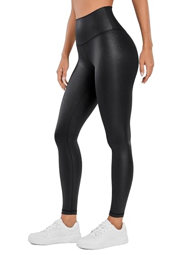Photo 1 of Medium CRZ YOGA Butterluxe High Waisted Lounge Legging 28'' - Workout Leggings for Women Buttery Soft Yoga Pants Faux Leather Black
