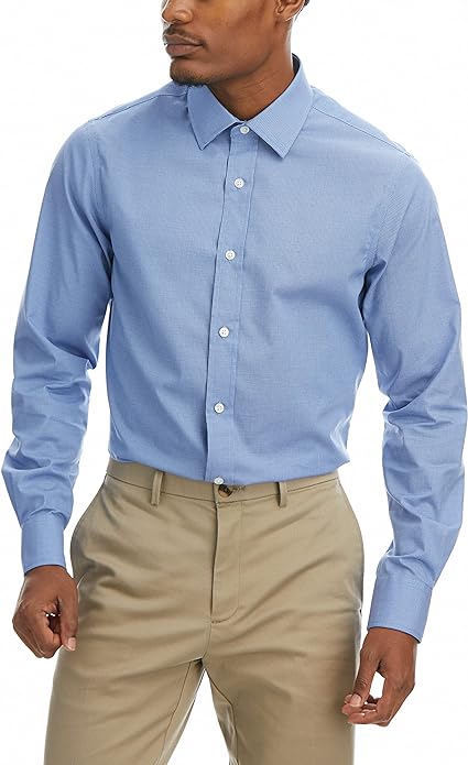 Photo 1 of 3XL Men's Premium Comfort Slim Fit Wrinkle Resistant Dress Shirt
