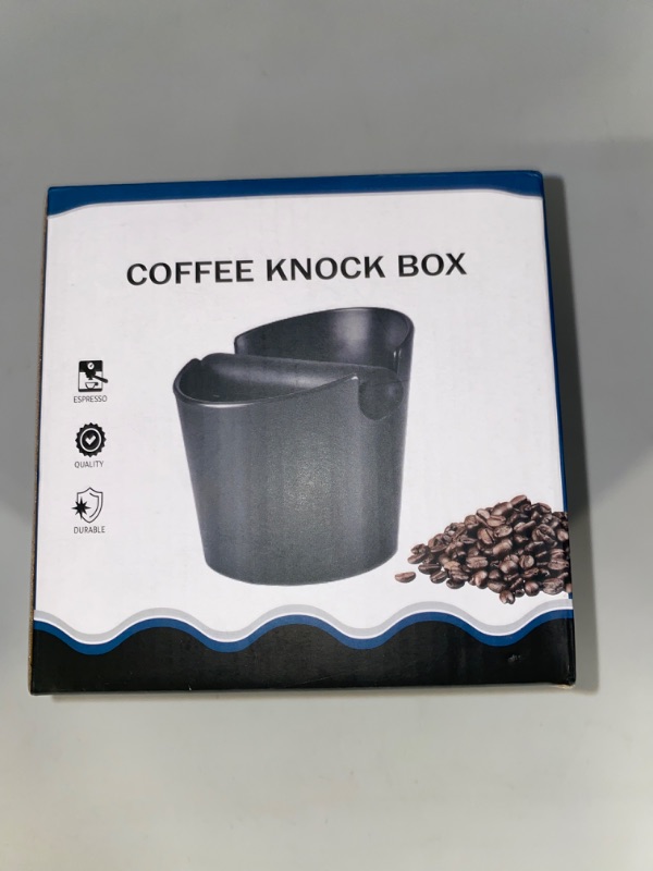 Photo 2 of Espresso Knock Box,4.8 Inch Coffee Ground Knock Box,Shock-Absorbent Durable Barista Style Knock Container with Removable Knock Bar and Non-Slip Base
