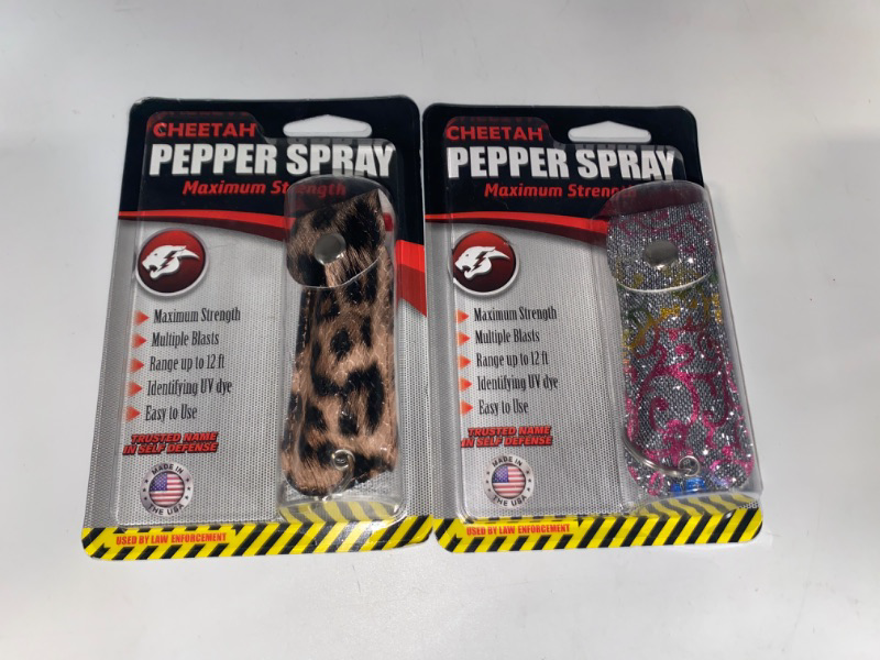 Photo 1 of 2 Pack of CHEETAH Pepper Spray Maximum Strength