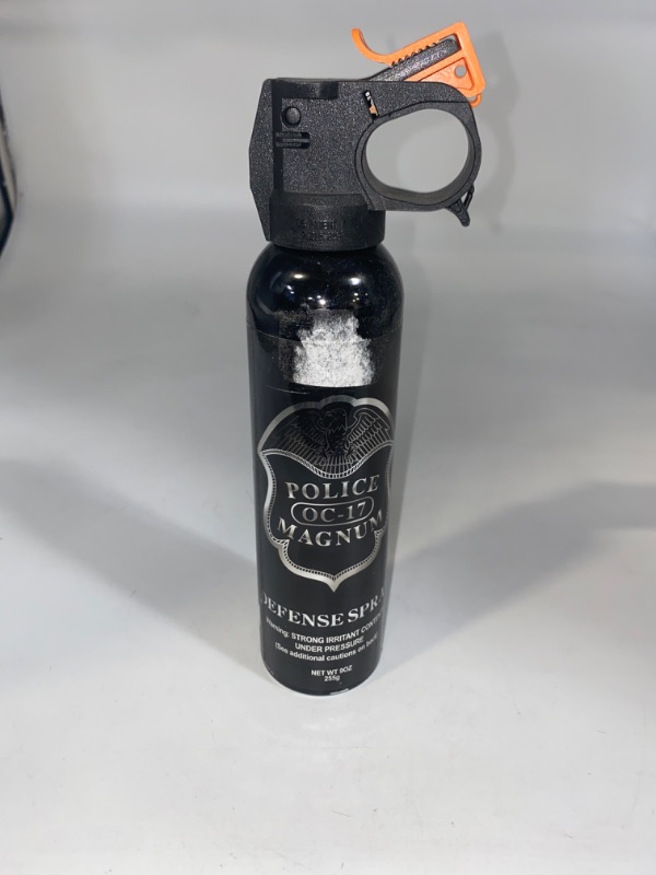 Photo 1 of Police Magnum Large Pepper Spray Fogger Self Defense - Tactical Maximum Strength Security & Protection - Black Portable Fire Master Canister - Made in The USA -
