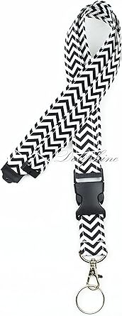 Photo 1 of Colors May vary Breakaway Wave Fabric Neck Chevron LANYARD with Detachable buckle