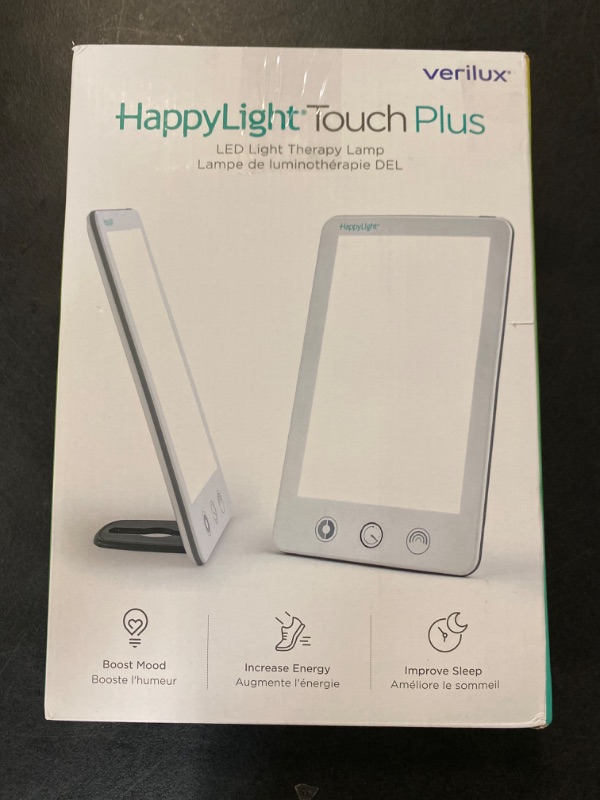 Photo 1 of Verilux® HappyLight® Touch Plus - UV-Free LED Bright White Light Therapy Lamp with 10,000 Lux, Adjustable Brightness, Color, and Countdown Timer