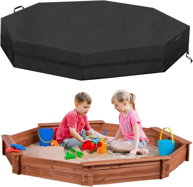 Photo 1 of Octagon Sandbox Cover, 420D Oxford Cloth Waterproof Outdoor Sand Box Cover for Kids, Protect Sandbox Sand and Toys