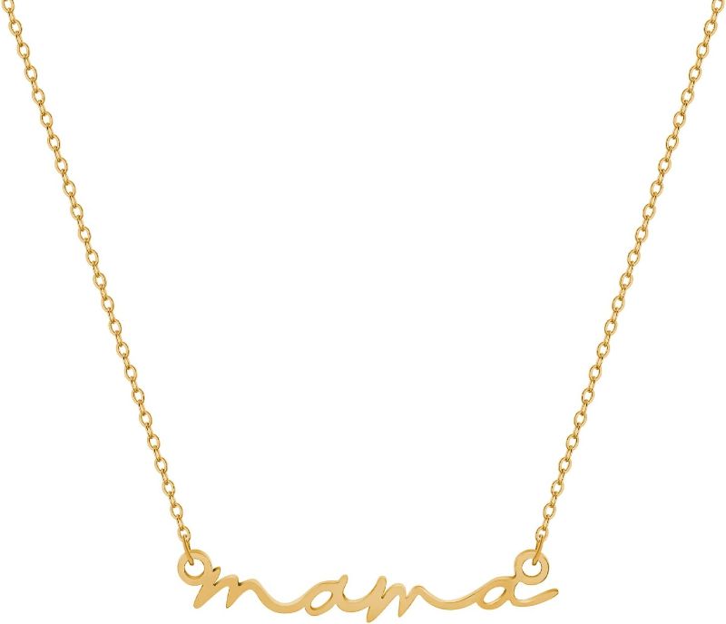Photo 1 of SLOONG Mama Necklace 14K Gold Plated Dainty Mother and Daughter Matching Gift for New Mom Boyfriends Mom Women Mother's Day Mama Gifts