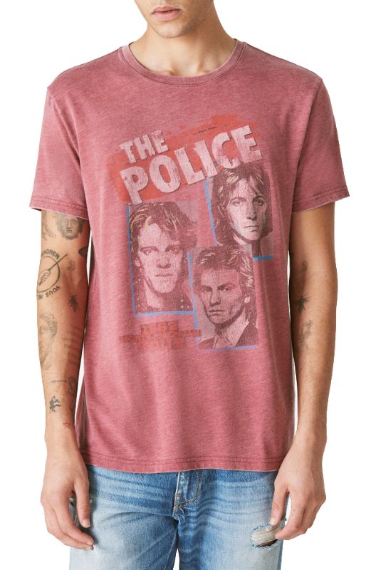 Photo 1 of Size Medium - Lucky Brand the Police Graphic Tee in Ruby Wine at Nordstrom, 