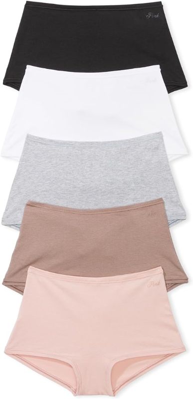 Photo 1 of Size L - Victoria's Secret PINK Cotton Boyshort Panty Pack, Women's Underwear