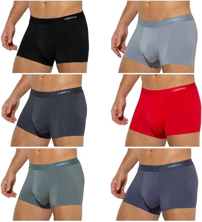 Photo 1 of Size S - Arjen Kroos Men's Modal Underpants Breathable Microfiber Underwear Trunks Ice Silk Boxer Briefs
