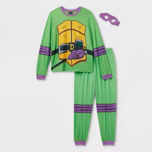 Photo 1 of Top Only - Adult Teenage Mutant Ninja Turtles Pajamas DONATELLO Mask NWT