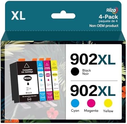 Photo 1 of 902XL Ink Cartridge Combo Pack Compatible for 902XL Ink Cartridges for Hp Printers Work for HP Officejet Pro 6978 6962 6968 6970 6960 Printers