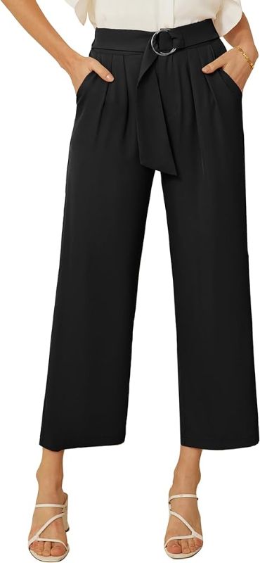 Photo 1 of Size 18 - GRACE KARIN 2024 Women's Wide Leg Pants Business Casual Palazzo Pants High Waisted Flowy Dressy Trousers with Pockets