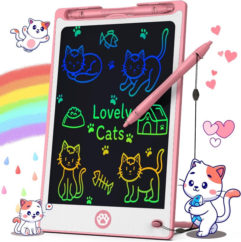 Photo 1 of Hockvill LCD Writing Tablet for Kids 8.8 Inch, Kids Toys for Girls Boys Drawing Pad for 3 4 5 6 7 8 Year Old Kid, Toddler Drawing Doodle Board Travel Essentials Christmas Birthday Gift for Kids -Pink