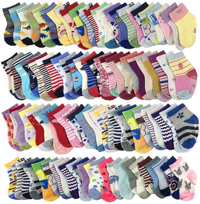 Photo 1 of 20 Pairs Baby Socks Wholesale for Infant Toddler Kids Children (Pattern at Random)
