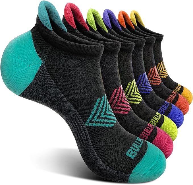 Photo 1 of (Size 6-8) BULLIANT Socks For Women 6Pairs-Womens Athletic Ankle Socks No Show Cushioned for Walking Running-Compression Arch Support