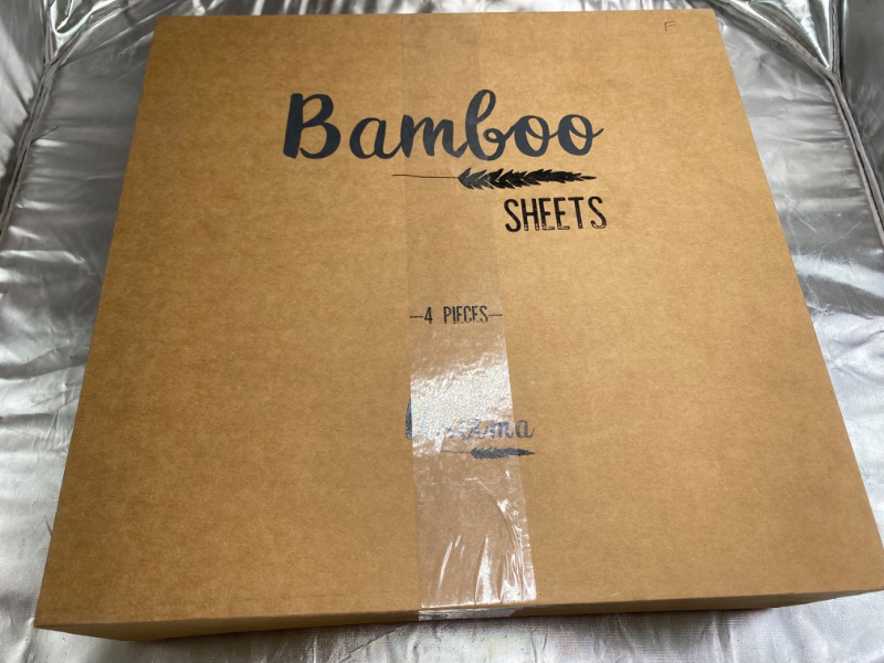 Photo 2 of Full Bed Sheets (White) Bamboo Sheets Full Size 4pcs - Ultra Soft & Luxuriously Cooling, 17" Deep Pocket, Double Stitching, Perfect for Hot Sleepers - 