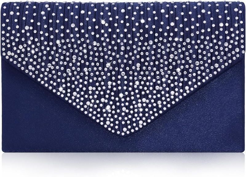 Photo 1 of Milisente Evening Bag for Women, Glitter Rhinestone Wedding Evening Purse Crystal Envelope Crossbody Shoulder Clutch Bags