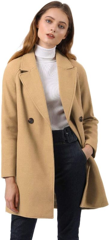Photo 1 of Size M -  Women's Notched Lapel Double Breasted Raglan Winter Coats