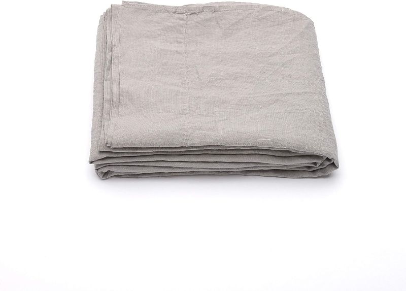 Photo 1 of Twin 66 x 102"  LinenMe Stone Washed Bed Linen Flat Sheet, , Taupe