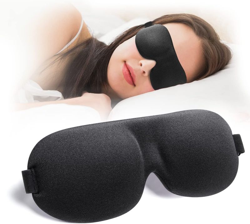 Photo 1 of Sleep Mask for Back and Side Sleeper, 100% Block Out Light, Eye Mask Sleeping of 3D Night Blindfold, Ultralight Travel Eye Cover