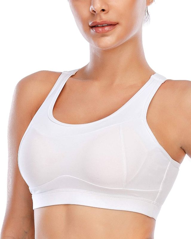 Photo 1 of Size M - RUNNING GIRL High Impact Sports Bras for Women, Racerback Running Bra Workout Crop Tank Tops Longline Sports Bra Push up