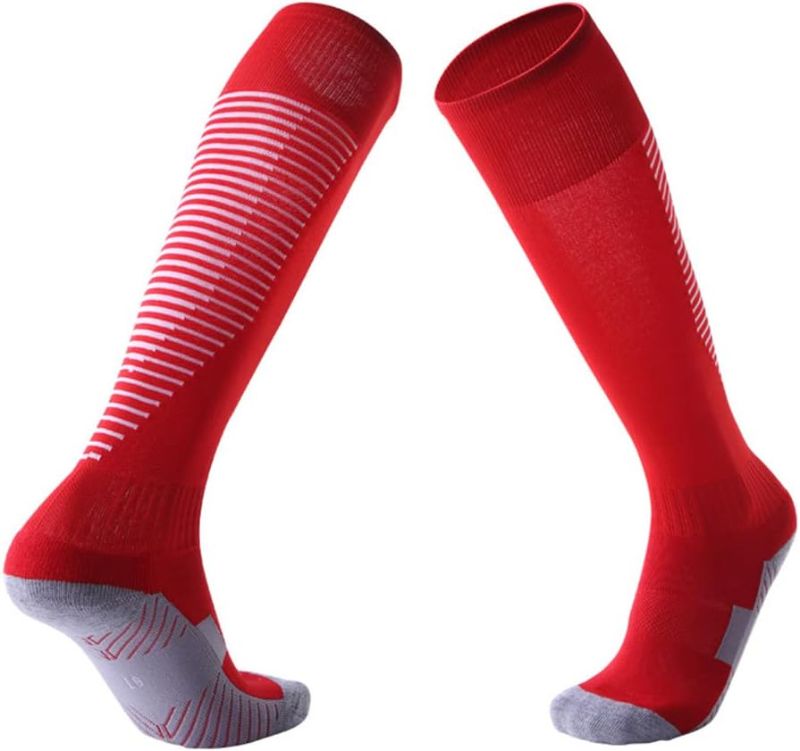 Photo 1 of Size L - Kids Football Softball Baseball Socks Knee High Tube Soccer Socks Sport Stockings for Boys Girls