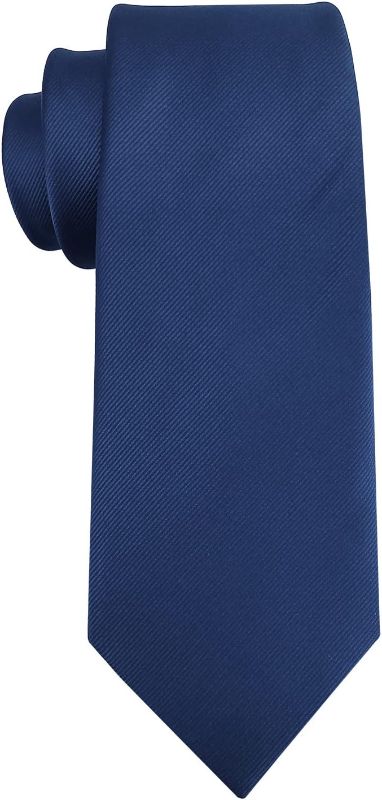 Photo 1 of 1 Men's Ties Solid Color Formal Neckties 3.15" (8CM) Blue Ties For Men