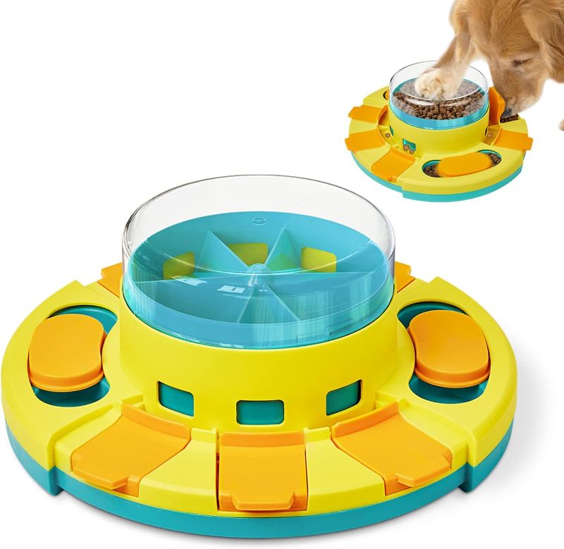 Photo 1 of Potaroma Dog Puzzle Toy 2 Levels, Slow Feeder, Dog Food Treat Feeding Toys for IQ Training, Dog Entertainment Toys for All Breeds 4.2 Inch Height