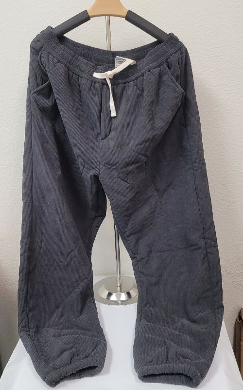 Photo 2 of Size - XL - Mens Corduroy Fleeced Lined Jogger Pants