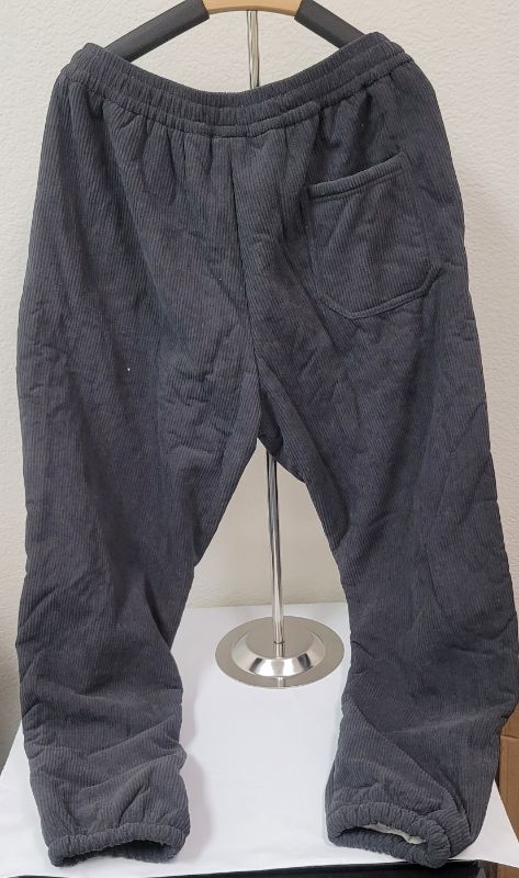 Photo 3 of Size - XL - Mens Corduroy Fleeced Lined Jogger Pants