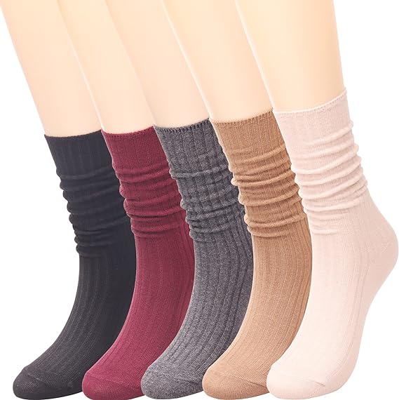 Photo 1 of Size 6-11 Galsang Women's Vintage Knit Cotton Slouch Boot Socks Casual Crew Socks,Thick Knit Wool Socks Gift Socks,Size 5-10,#B65