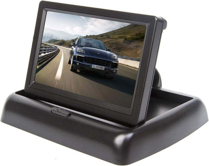 Photo 1 of 4.3 Inch Small Mini Digital Flip Down Foldable Monitor Screen for Car Truck Vehicle Rear View Reverse Parking Kits Home CCTV