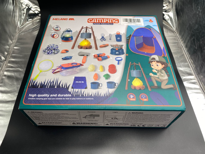 Photo 2 of Meland Kids Camping Set with Tent - Camping Gear Toy with Pretend Play Outdoor Toy for Toddlers Birthday Gift