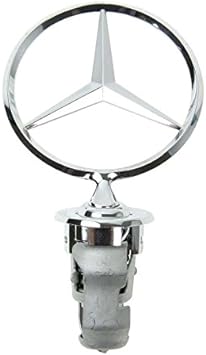 Photo 1 of Mercedes Benz Genuine Vehicle Hood Star Emblem Badge (124-880-00-86-67, Chrome)