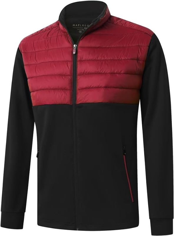 Photo 1 of MAELREG Golf Jackets for Men Casual Stylish Performance Full Zip Quilted Golf Mens Winter Puffer Jackets.  2XL
