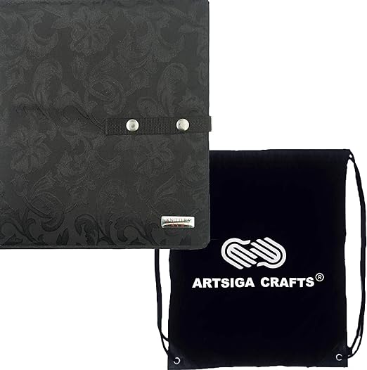 Photo 1 of Knitter's Pride Fold-Up Pattern Holder Large 10 x 12 inch Black 800112 Bundle with 1 Artsiga Crafts Project Bag
