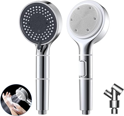 Photo 1 of    Filtered Shower Head with Handheld?Double Sided Sater Outlet Can Scrub?5 Spray Mode Showerhead with Filters?Wall & Overhead Adjustable Brackets