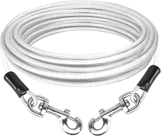 Photo 1 of 
Dog Tie Out Cable 10/20/27/33Ft Dog Runner for Yard Steel Wire Dog Leash Cable with Durable Superior Clips,Dog Chains for Outside Dog Lead for Large Dogs Up to 135lbs