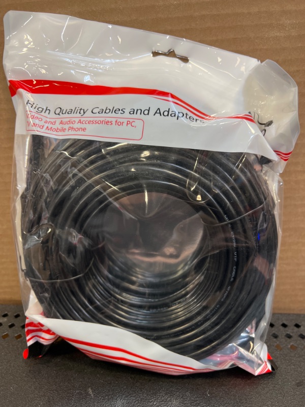 Photo 2 of SHD Cat6 Ethernet Cable(75Feet) Network Patch Cable UTP LAN Cable Computer Patch Cord-Black 75FT