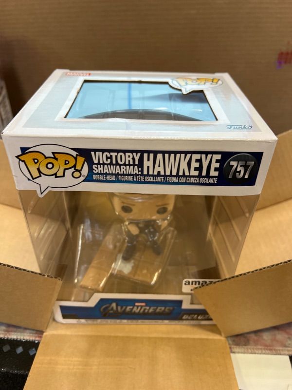 Photo 2 of Funko Pop! Deluxe Marvel: Avengers Victory Shawarma Series - Hawkeye, Amazon Exclusive, Figure 3 of 6