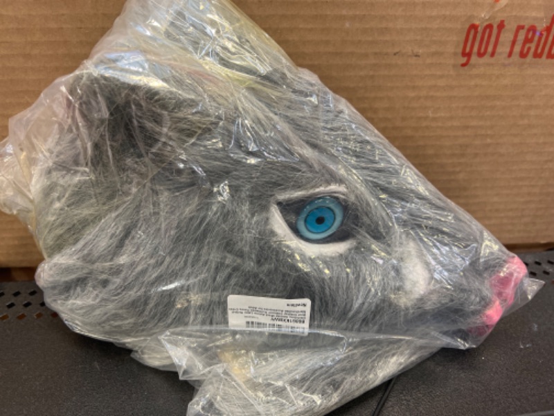 Photo 1 of Hashibira Inosuke Mask Anime Latex Helmet Boar Cosplay Costume Halloween Fancy Dress Merchandise Accessories for Adult