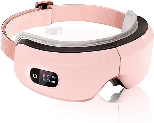 Photo 1 of  Eye Massager with Heat and Vibration with Massage and Voice Prompt Function with Bluetooth Music Eye Protector Rechargeable Eye mask to Relieve Eye Fatigue and Dark Circles?Pink?