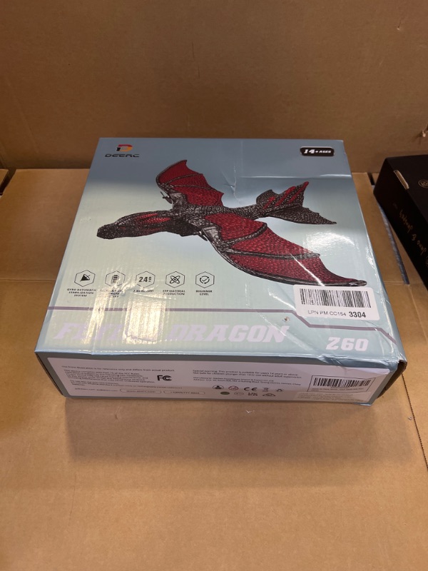 Photo 2 of DEERC RC Plane,2.4GHz Remote Control Dragon Plane Toys,2CH 6-axis Gyro Stabilizer RTF Airplane with 2 Batteries,Easy to Fly for Adults Kids Beginners Boys Dargon