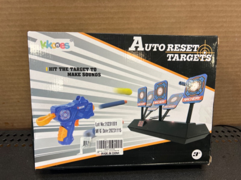 Photo 1 of KKONES Electric Scoring Auto Reset Shooting Digital Target with Foam Dart Toy Gun for Nerf Guns Shooting Target,Shooting Toys for Age of 3 4 5 6+ Years Old Kid Boys Girls